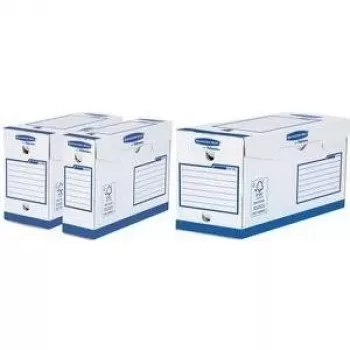 Fellowes Bankers Box Basic Heavy Duty A4+ caixa de arquivo azul, 100% cartão reciclado, certificado FSC 4472902