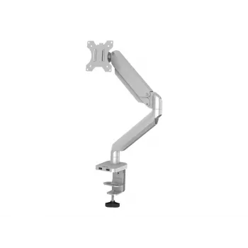 Suporte para monitor Fellowes Platinum Series - Braço ajustável - Alumínio - Prateado - Tamanho de ecrã até 68,6 cm (27 polegadas)