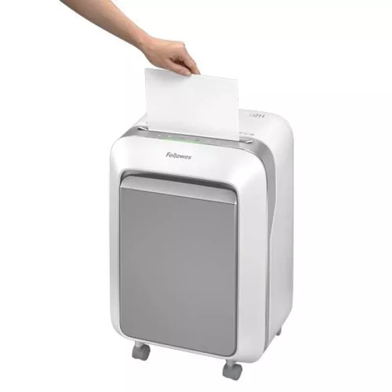 Destruidora de documentos Fellowes Powershred LX211 Micro-Cut, 15 folhas, 23 litros, branco