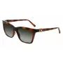 Ferragamo SF1027S-214 óculos de sol de mulher Havana acetato quadrado castanho degradê 55mm