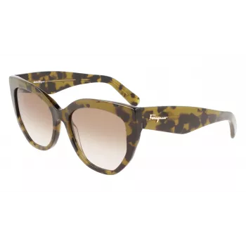 Óculos de sol FERRAGAMO SF1061S-246 senhora Havana acetato castanho degradê 56/18/145 mm