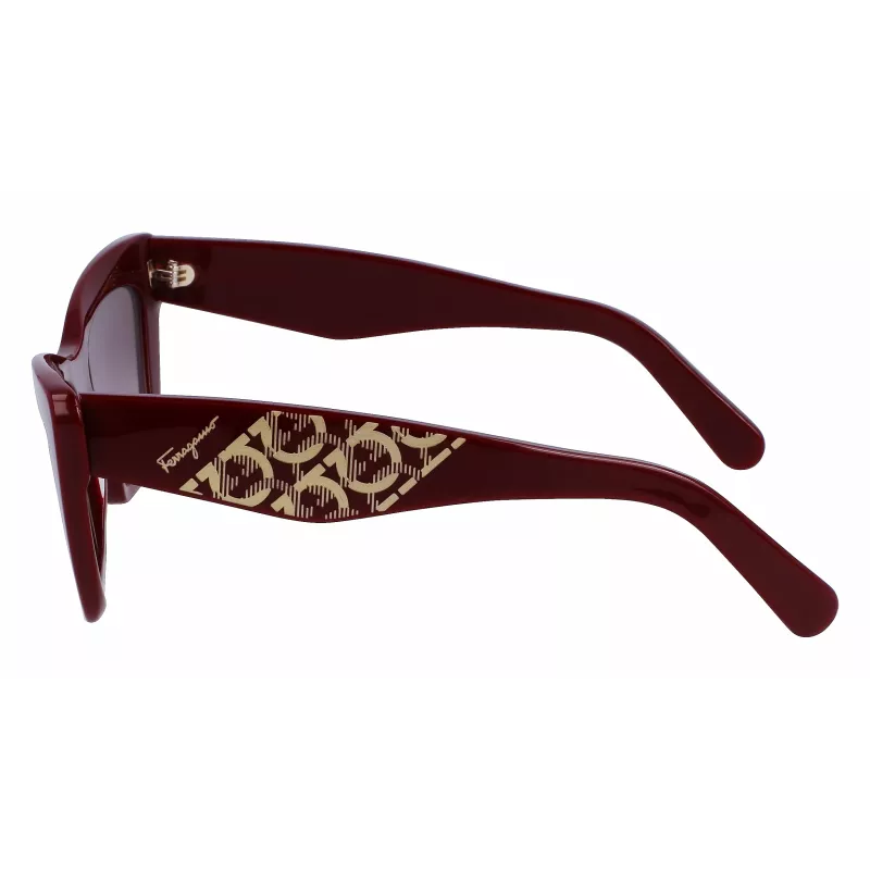 Óculos de sol FERRAGAMO SF1081SE-603 para mulher modelo gatinho bordô castanho degradê 55 mm