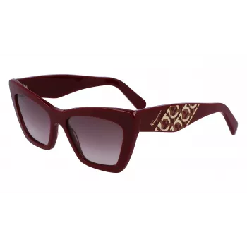 Óculos de sol FERRAGAMO SF1081SE-603 para mulher modelo gatinho bordô castanho degradê 55 mm