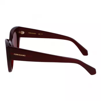 Óculos de sol Ferragamo SF1107S552065 mulher retangulares acetato Havana Brown gradiente 55/20/140 mm