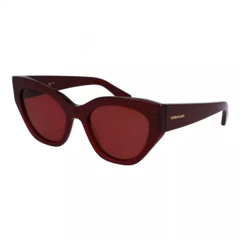 Óculos de sol Ferragamo SF1107S552065 mulher retangulares acetato Havana Brown gradiente 55/20/140 mm