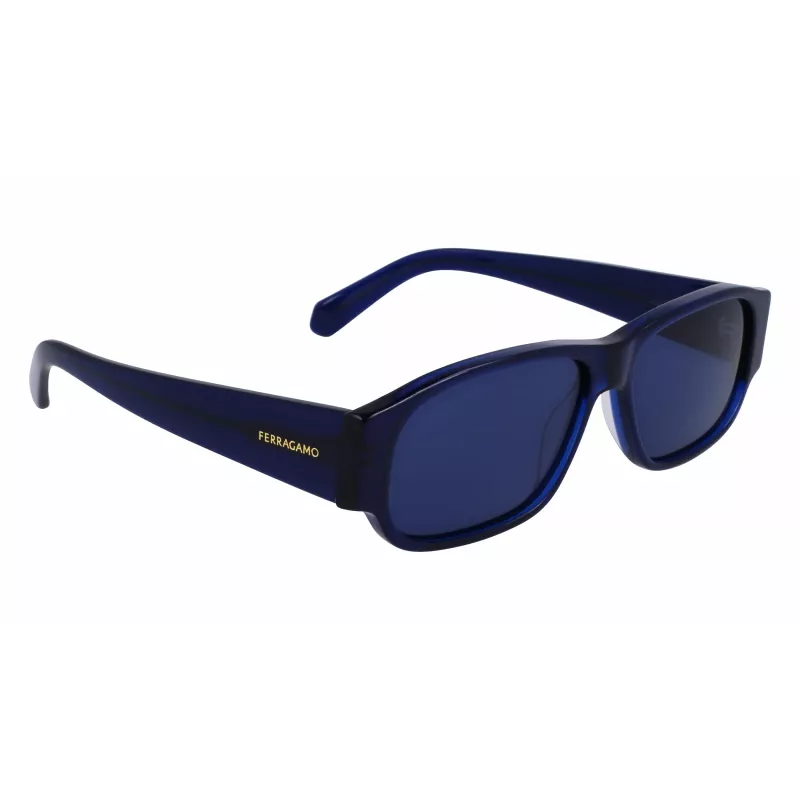 Óculos de sol de homem FERRAGAMO SF1109S571443, armação de acetato preta mate, lentes de policarbonato cinzentas, 57 mm