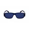 Óculos de sol de homem FERRAGAMO SF1109S571443, armação de acetato preta mate, lentes de policarbonato cinzentas, 57 mm