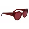Óculos de sol de mulher FERRAGAMO SF2004S-618 borboleta Havana acetato castanho lente degradê 53/18/140 mm