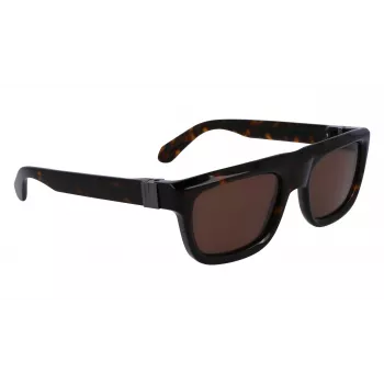 Óculos de sol quadrados de homem FERRAGAMO SF2009S-242 acetato Havana castanho degradê 56/21/145 mm