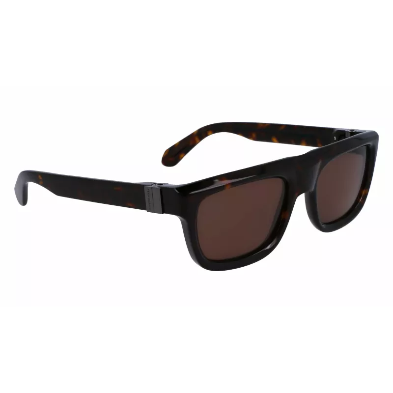 Óculos de sol quadrados de homem FERRAGAMO SF2009S-242 acetato Havana castanho degradê 56/21/145 mm