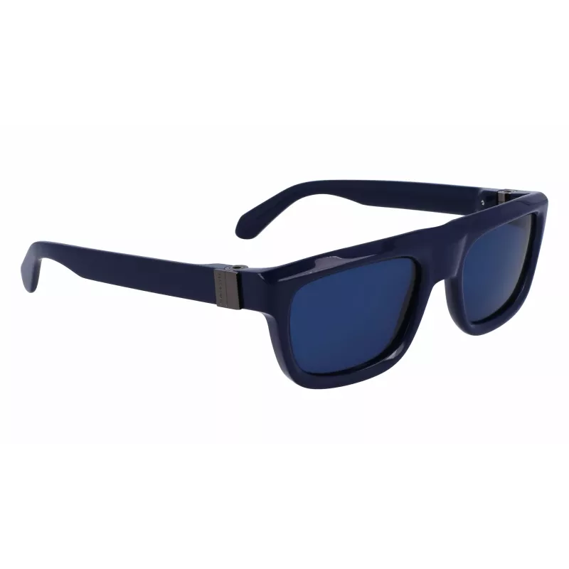 Óculos de sol Ferragamo SF2009S-414 homem retangulares acetato - lentes castanhas - 56/21/145 mm