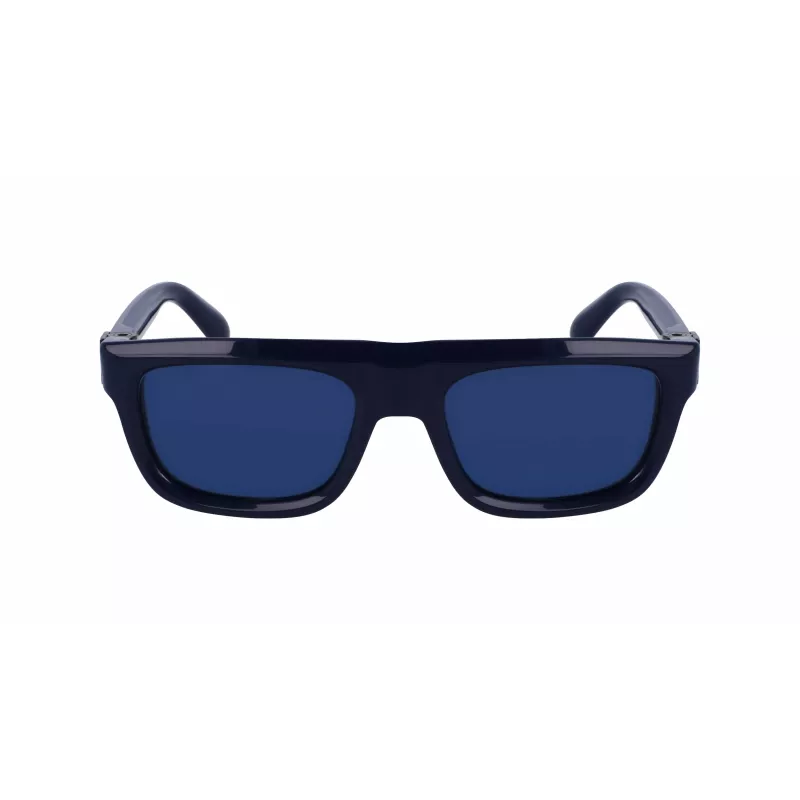 Óculos de sol Ferragamo SF2009S-414 homem retangulares acetato - lentes castanhas - 56/21/145 mm