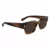 Óculos de sol de homem Ferragamo SF2010S-319 verde Havana quadrados acetato 52mm