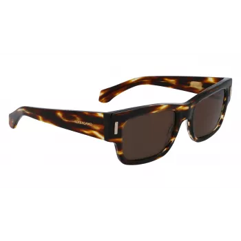 Óculos de sol de homem FERRAGAMO SF2011S-216 Havana escuro castanho degradê 53 mm