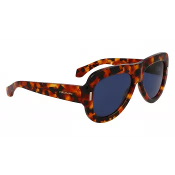 Óculos de sol borboleta FERRAGAMO SF2029SE-240 para mulher Havana castanho degradê 57mm