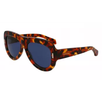 Óculos de sol borboleta FERRAGAMO SF2029SE-240 para mulher Havana castanho degradê 57mm