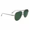 Óculos de sol retangulares de homem FERRAGAMO SF308S-44 - armação de acetato Havana castanha, lentes de policarbonato cinzentas, proteção UV400