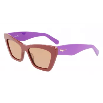 Óculos de sol de mulher FERRAGAMO SF929S-209 Havana butterfly em acetato castanho degradê 55/17/145 mm