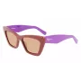 Óculos de sol de mulher FERRAGAMO SF929S-209 Havana butterfly em acetato castanho degradê 55/17/145 mm