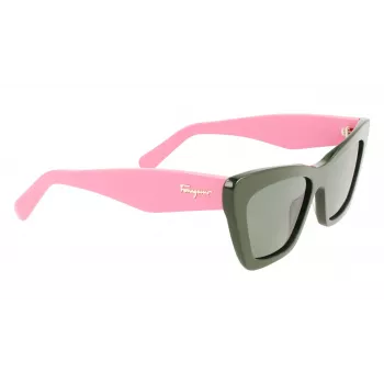 Óculos de sol de mulher FERRAGAMO SF929S-304 Havana castanho retangulares acetato 55 mm