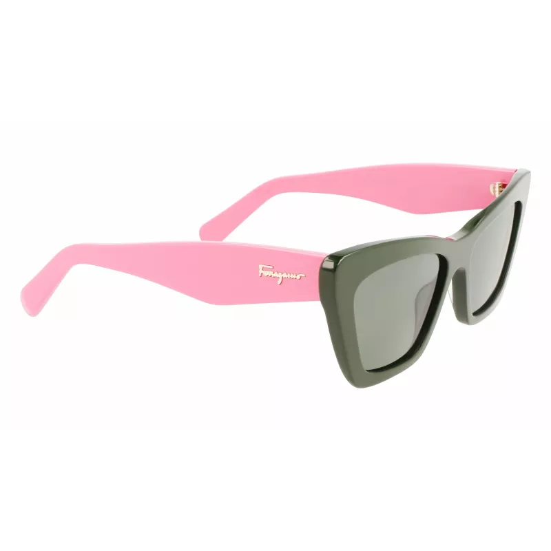 Óculos de sol de mulher FERRAGAMO SF929S-304 Havana castanho retangulares acetato 55 mm