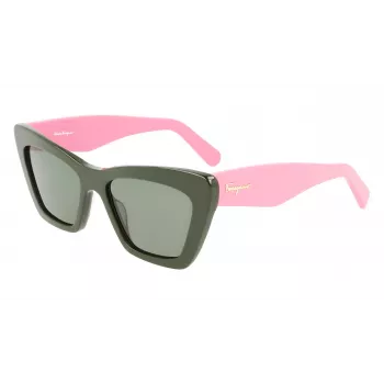 Óculos de sol de mulher FERRAGAMO SF929S-304 Havana castanho retangulares acetato 55 mm