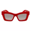 Óculos de sol de mulher Ferragamo SF2045SR52176 armação retangular de acetato lentes degradê castanhas 52/17/140 mm