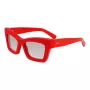 Óculos de sol de mulher Ferragamo SF2045SR52176 armação retangular de acetato lentes degradê castanhas 52/17/140 mm