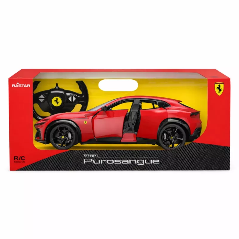 Carro RC Ferrari Purosangue Rastar vermelho 1:14