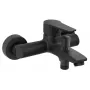 FERRO Rennto BNT1BL Misturadora de banheira de parede de 2 furos, Preto mate, monocomando, latão, cartucho cerâmico 35 mm, alcance do bico 170 mm, distância de ligação 150 mm, G1/2 polegadas