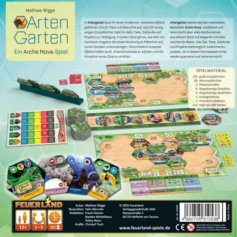Feuerland Spiele Artengarten Jogo de Tabuleiro (31053)