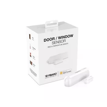 Sensor de porta/janela Fibaro 2 para Apple HomeKit – branco, Bluetooth Low Energy, sensor de temperatura integrado