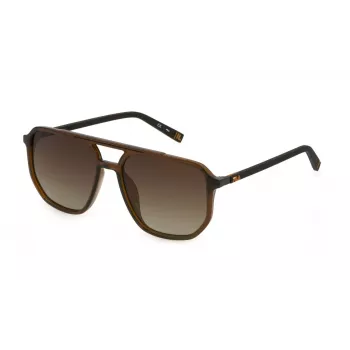 FILA Óculos de Sol de Homem SFI312577GNP - Armação Retangular, Proteção UV400, 57 mm Lentes