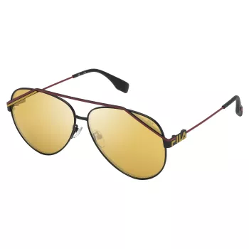 Óculos de sol retangulares de homem FILA SFI018-61531G preto/cinzento UV400 61/11/140 mm