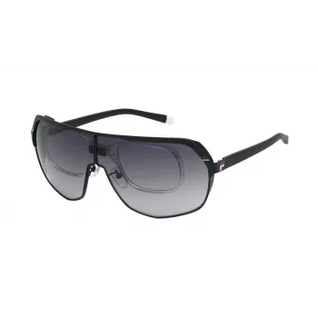 Óculos de sol de homem FILA SFI125990531 - armação de acetato preta, lentes de policarbonato cinzentas, proteção UV400