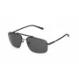 Óculos de sol retangulares de homem FILA SFI210-610627, armação de acetato preto brilhante, lentes de policarbonato cinzento fumado, 61/15/145 mm
