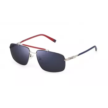 FILA SFI210V60E70B óculos de sol homem retangulares Havana em acetato com lentes em policarbonato castanhas 60/16/145 mm