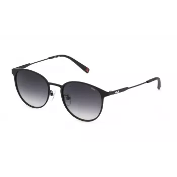 Óculos de sol FILA SFI217-52531Y unissexo - armação preta, lentes cinzentas, 52 mm