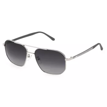 Óculos de sol polarizados de homem FILA SFI300V58579P - armação preta lentes cinzentas 58/16/140 mm