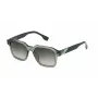 Óculos de sol unissexo FILA SFI458-5206W5 - armação preta em acetato, lentes cinzentas em policarbonato, proteção UV400, largura da lente 52 mm