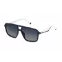 FILA SFI460-57D82P Óculos de sol unissexo, Armação preta, Lentes cinzentas polarizadas, 57 mm