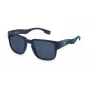 FILA SFI463-53J99P Óculos de sol polarizados de homem, armação preta, lentes cinzentas, 53 mm