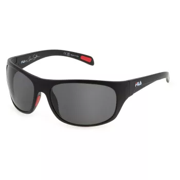 Óculos de sol polarizados FILA SFI514-64U28P homem, armação preta, lentes cinzentas, 64/17/130 mm