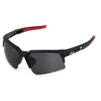 Óculos de sol unissexo FILA SFI515 preto mate cinzento fumado 67mm