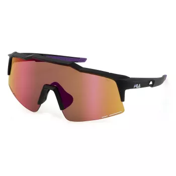 Óculos de sol FILA SFI516-990965 unissexo - armação shield, lente fumada, proteção UV400