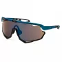 Óculos de sol de homem FILA SFI722-630U28 retangulares - armação preta brilhante, lentes fumé, UV400