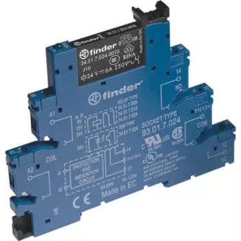 Finder 38.51.0.240.0060 Relé de acoplamento 1 CO 6 A 240 V AC calha DIN