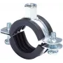 Fischer 91489 Abraçadeira para tubos FRS 74-78 mm M8/M10 com isolamento acústico EPDM, aço galvanizado, pack de 25