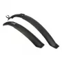 FISCHER Conjunto de guarda-lamas para bicicleta 24-26 polegadas perfil largo frente e trás proteção contra salpicos preto 85965