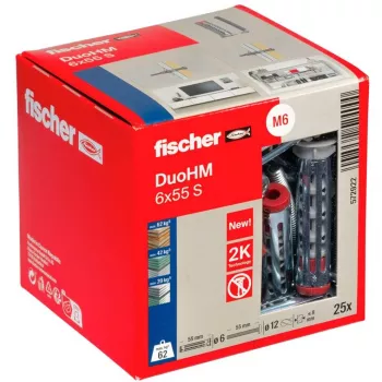 Bucha para cavidades fischer DuoHM 6x55 S PH PZ 55 mm, 25 unid. 572922